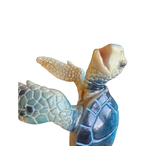 Sea Turtle Wine Bottle Holder Ceramic Heavy Unique - Picture 8 of 14